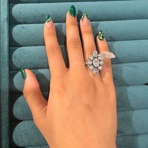 925 Sterling Silver Ring with high quality CZ.